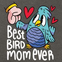 Best Bird Mom Ever Cotton Canvas Backpack