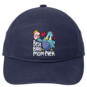 Best Bird Mom Ever 7-Panel Snapback Hat