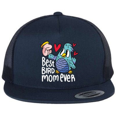 Best Bird Mom Ever Flat Bill Trucker Hat