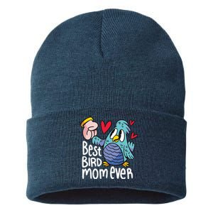 Best Bird Mom Ever Sustainable Knit Beanie