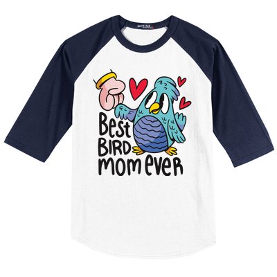 Best Bird Mom Ever Baseball Sleeve Shirt