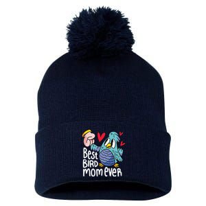 Best Bird Mom Ever Pom Pom 12in Knit Beanie