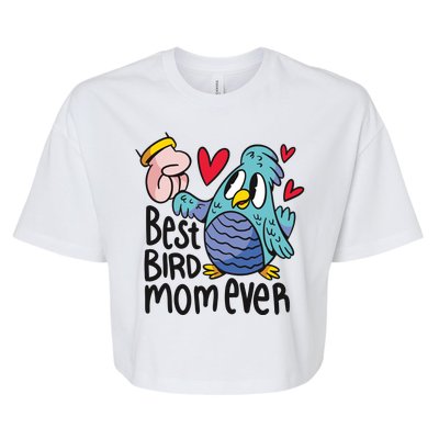 Best Bird Mom Ever Bella+Canvas Jersey Crop Tee