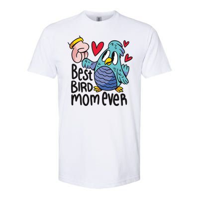 Best Bird Mom Ever Softstyle CVC T-Shirt