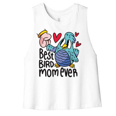 Best Bird Mom Ever Women's Racerback Cropped Tank