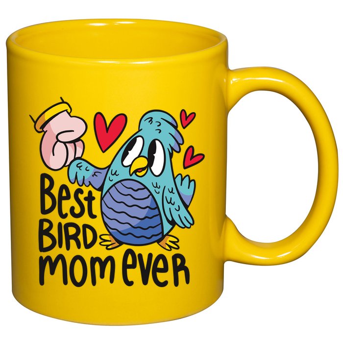 Best Bird Mom Ever 11oz C Handle Ceramic Mug