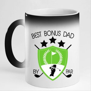 Best Bonus Dad By Par 11oz Black Color Changing Mug