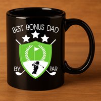 Best Bonus Dad By Par 11oz C Handle Ceramic Mug