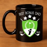 Best Bonus Dad By Par 11oz C Handle Ceramic Mug