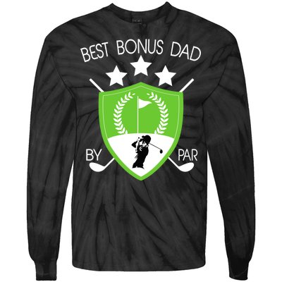 Best Bonus Dad By Par Tie-Dye Long Sleeve Shirt