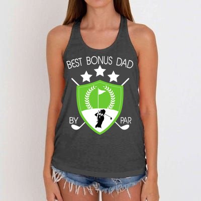 Best Bonus Dad By Par Women's Knotted Racerback Tank