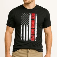 Best Bonus Dad Ever Distressed US Flag Cooling Performance Crew T-Shirt