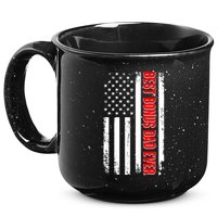 Best Bonus Dad Ever Distressed US Flag 15oz Campfire Ceramic Mug