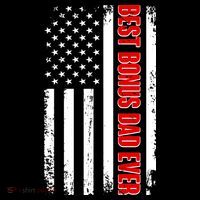 Best Bonus Dad Ever Distressed US Flag 16 in Basic Backpack
