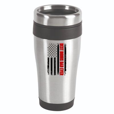Best Bonus Dad Ever Distressed US Flag 16oz Travel Tumbler