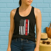 Best Bonus Dad Ever Distressed US Flag Womens Tank Top
