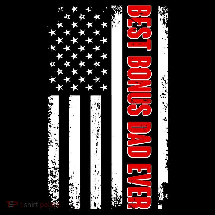 Best Bonus Dad Ever Distressed US Flag Womens Tank Top