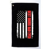 Best Bonus Dad Ever Distressed US Flag Golf Towel