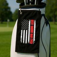 Best Bonus Dad Ever Distressed US Flag Golf Towel