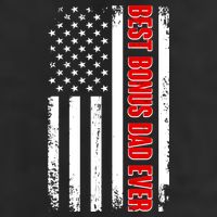 Best Bonus Dad Ever Distressed US Flag Golf Towel