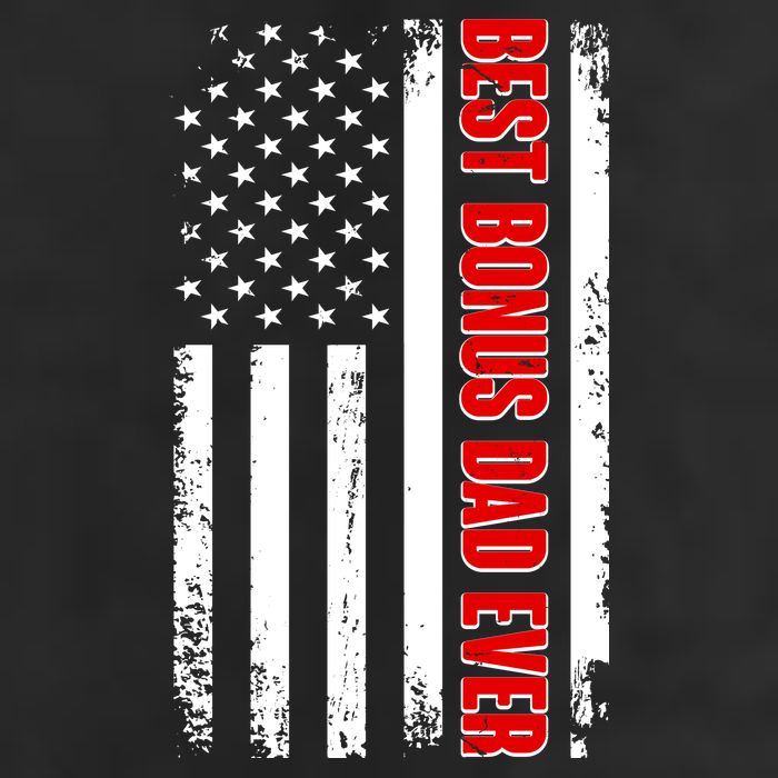 Best Bonus Dad Ever Distressed US Flag Golf Towel