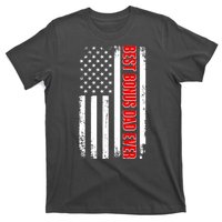 Best Bonus Dad Ever Distressed US Flag T-Shirt