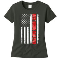 Best Bonus Dad Ever Distressed US Flag Womens T-Shirt