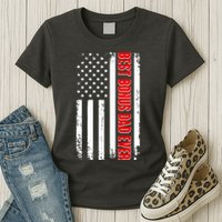 Best Bonus Dad Ever Distressed US Flag Womens T-Shirt