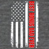 Best Bonus Dad Ever Distressed US Flag Womens T-Shirt