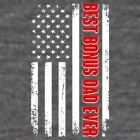 Best Bonus Dad Ever Distressed US Flag Wool Snapback Cap