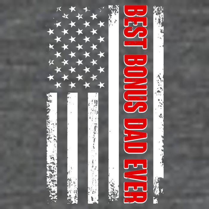 Best Bonus Dad Ever Distressed US Flag Kids T-Shirt