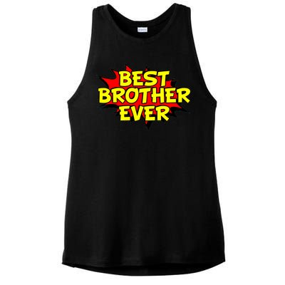 Best Brother Ever Cartoon Shout Ladies PosiCharge Tri-Blend Wicking Tank