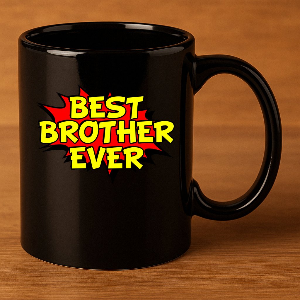 Best Brother Ever Cartoon Shout 11oz C Handle Ceramic Mug