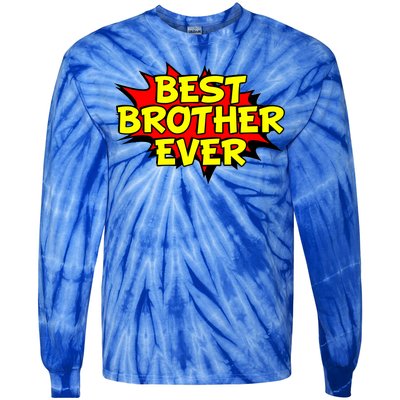 Best Brother Ever Cartoon Shout Tie-Dye Long Sleeve Shirt