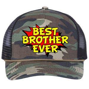 Best Brother Ever Cartoon Shout Retro Rope Trucker Hat Cap