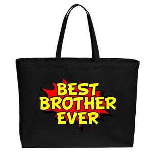 Best Brother Ever Cartoon Shout Cotton Canvas Jumbo Tote