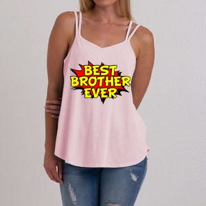 Best Brother Ever Cartoon Shout Women's Strappy Tank