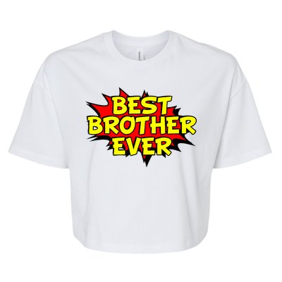 Best Brother Ever Cartoon Shout Bella+Canvas Jersey Crop Tee