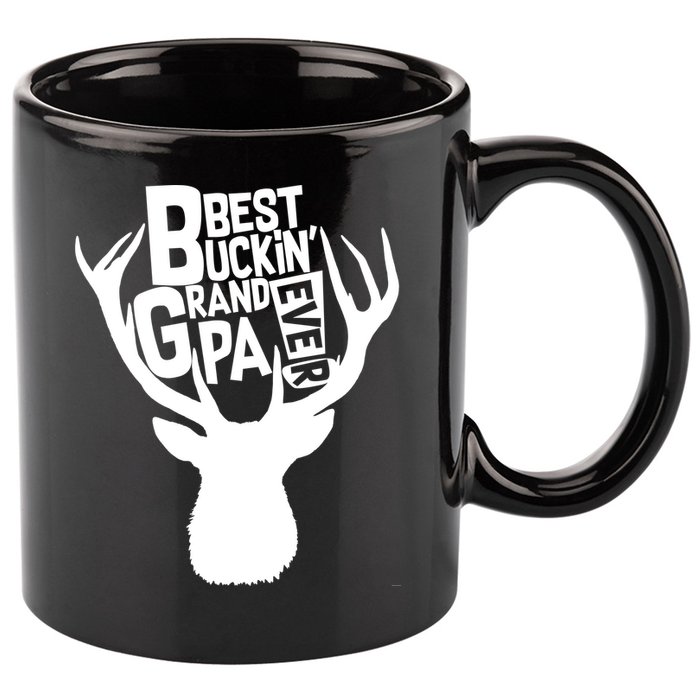 Best Buckin Grandpa Ever 11oz C Handle Ceramic Mug