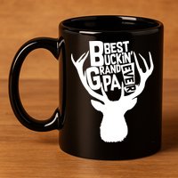 Best Buckin Grandpa Ever 11oz C Handle Ceramic Mug