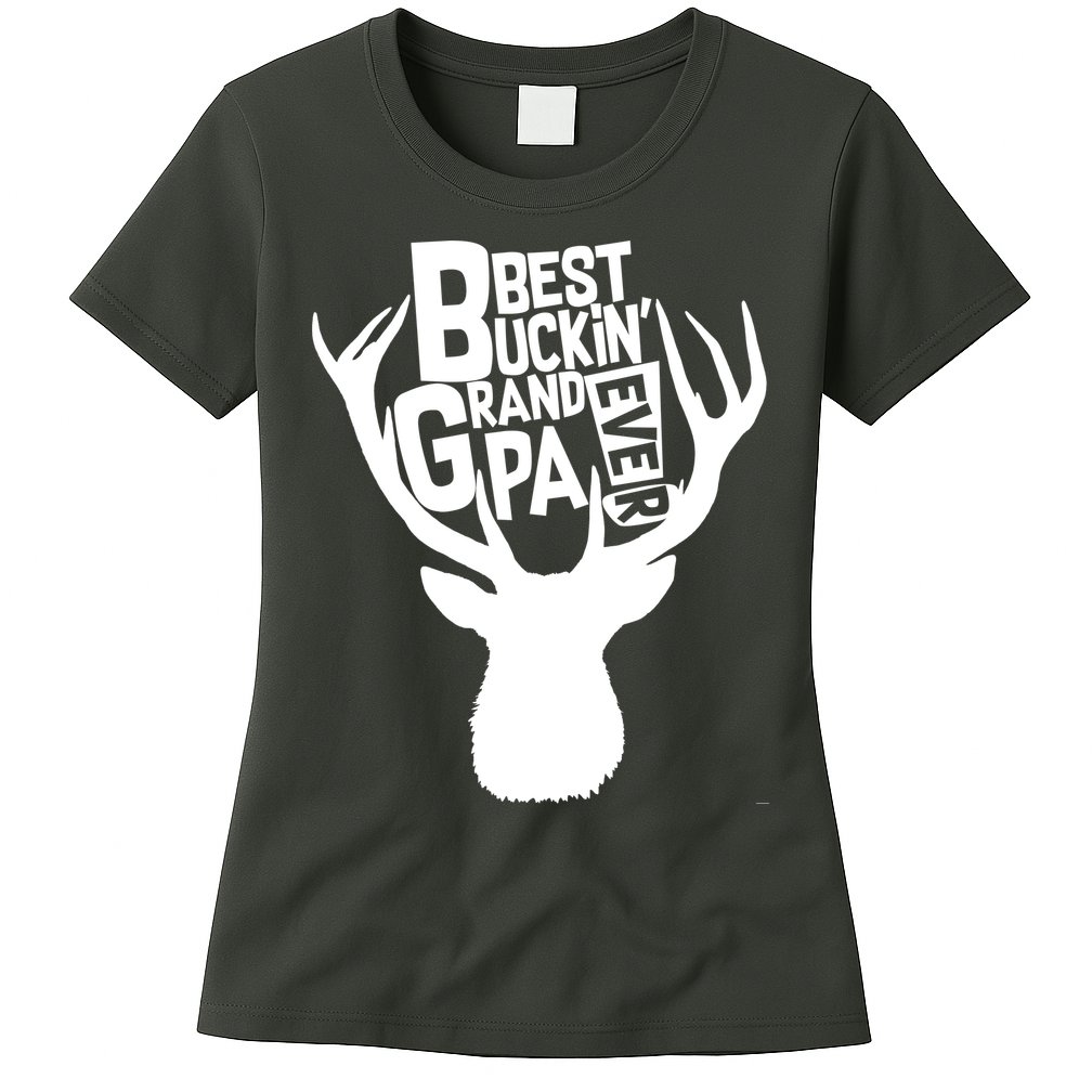 Best Buckin Grandpa Ever Womens T-Shirt