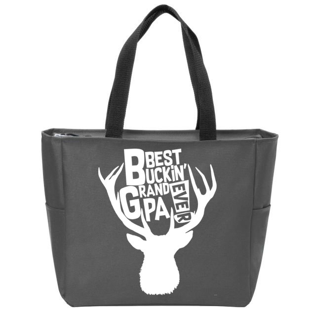Best Buckin Grandpa Ever Zip Tote Bag