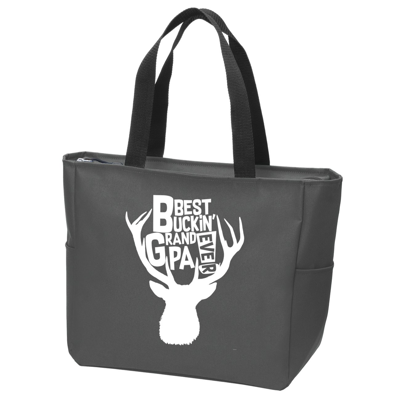 Best Buckin Grandpa Ever Zip Tote Bag