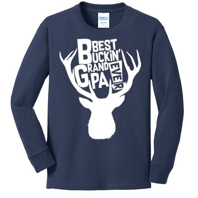 Best Buckin Grandpa Ever Kids Long Sleeve Shirt