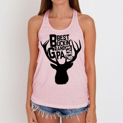 Best Buckin Grandpa Ever Women's Knotted Racerback Tank