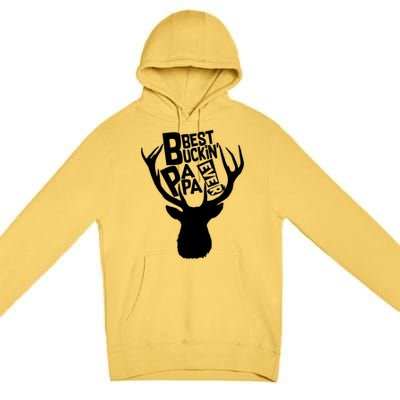 Best Buckin Papa Ever Premium Pullover Hoodie