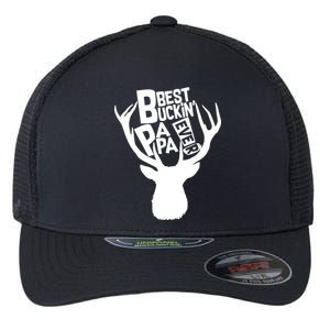 Best Buckin Papa Ever Flexfit Unipanel Trucker Cap