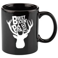 Best Buckin Papa Ever 11oz C Handle Ceramic Mug