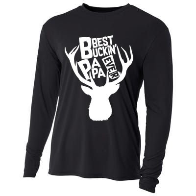 Best Buckin Papa Ever Cooling Performance Long Sleeve Crew