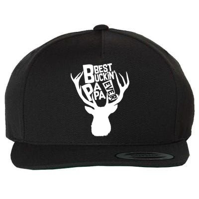 Best Buckin Papa Ever Wool Snapback Cap